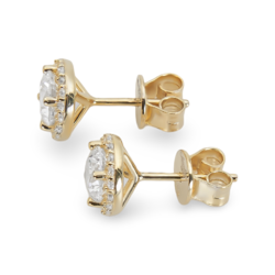 Gold plated silver Zircon Earrings