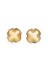 أقراط فضية "أربع أوراق البرسيم"