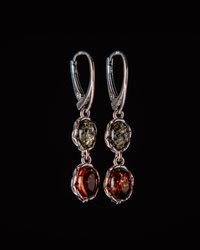 أقراط من الفضة مع العنبر “نيجارا”