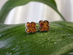 أقراط من الفضة “أربع أوراق البرسيم”