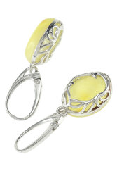 أقراط من العنبر والفضة “Armeo”