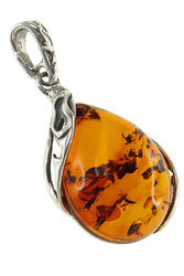 قلادة من الفضة مع العنبر “الربيع”