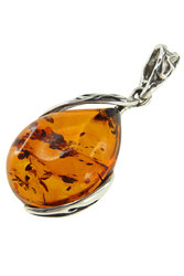 قلادة من الفضة مع العنبر “الربيع”