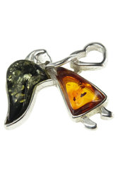 Silver pendant "Angel with a heart"