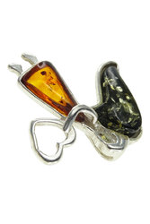 Silver pendant "Angel with a heart"