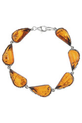 سوار من الفضة بأحجار الكهرمان “Amelia”