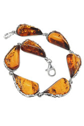 سوار من الفضة بأحجار الكهرمان “Amelia”