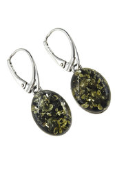 Earrings with amber and silver “Armeo”