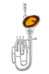 Silver pendant "Musical trumpet"