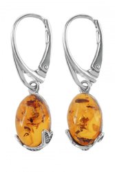 Earrings with amber “Flight of Butterflies”