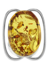 Ring made of silver and amber “Lyubava”