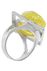 Ring made of silver and amber “Dinara”