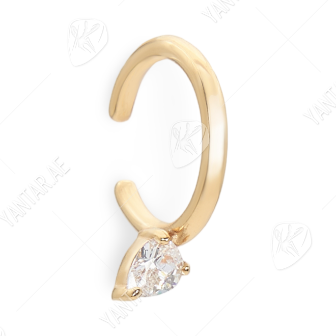 Gold plated silver zircon Ear Cuff