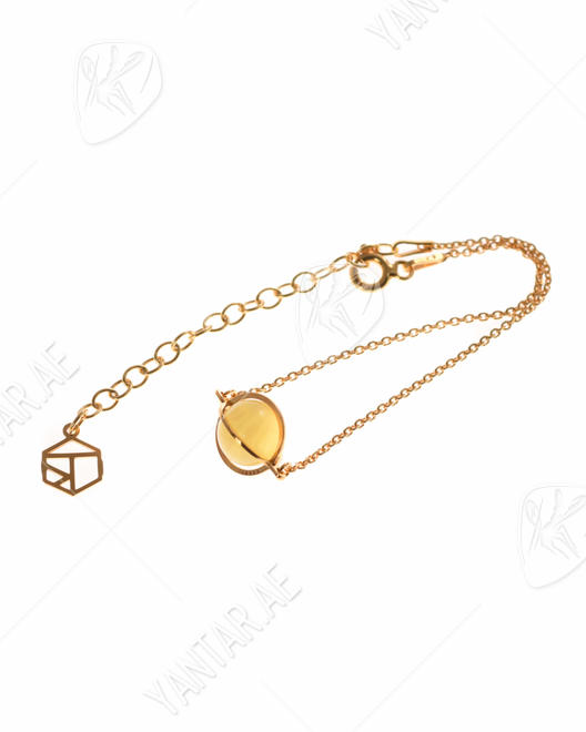 Silver bracelet with gold plating "Elio"