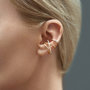 Gold plated silver Ear Cuff with zircons