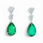 Artificial Emerald Drop Earrings