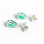 Artificial Emerald Drop Earrings