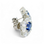 Artificial Sapphire and Diamond Earrings