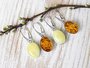 Earrings with amber and silver “Armeo”