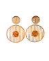 Silver earrings with amber and gilding "Lucha"
