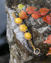 Silver bracelet with amber, gilding and cubic zirconia "Ernesto"