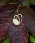 Silver pendant with amber, gilding and rhinestones "Steva"