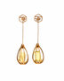 Silver earrings with amber and gilding "Ilaria"