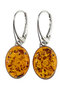 Earrings with amber and silver “Armeo”