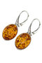 Earrings with amber and silver “Armeo”