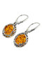 Earrings with amber and silver “Armeo”