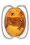 Ring made of silver and amber “Lyubava”