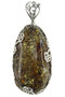 Amber pendant in silver frame “Alicia”