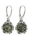 Earrings with amber in silver “Valerie”