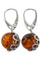 Earrings made of amber balls “Eileen”