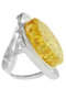 Ring with translucent amber stone “Lyubava”