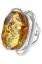 Ring made of silver and amber “Lyubava”