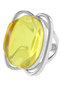 Silver ring with amber stone “Lyubava”