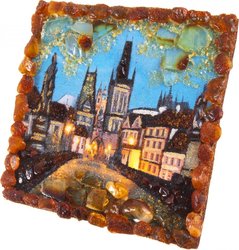 Souvenir magnet “Charles Bridge in the evening light. Prague"