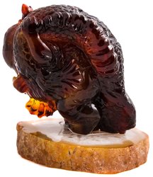 Solid amber figurine “Fisherman”