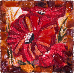 Souvenir magnet “Red Flowers”