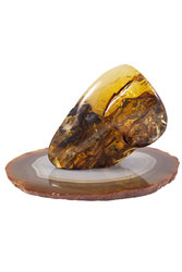 Souvenir “Amber stone on an agate stand”