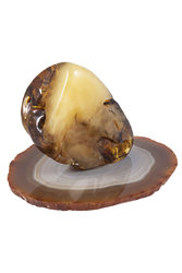 Souvenir “Amber stone on an agate stand”