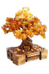 Tree with amber stones