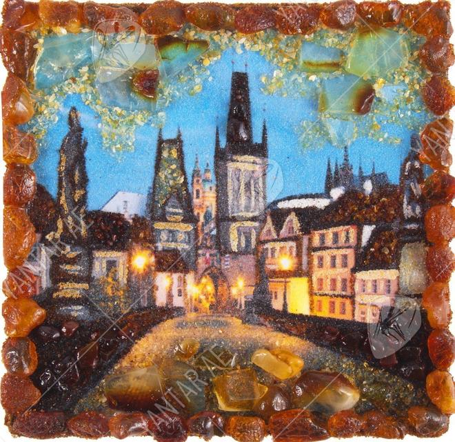 Souvenir magnet “Charles Bridge in the evening light. Prague"