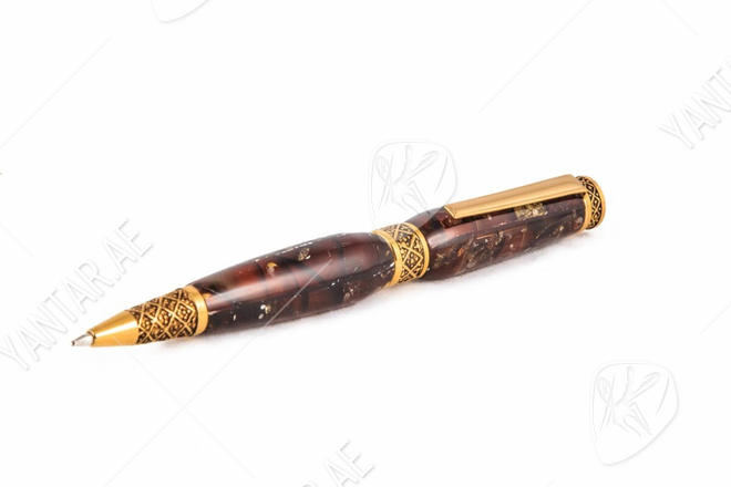 Pen decorated with amber SUV000659-001