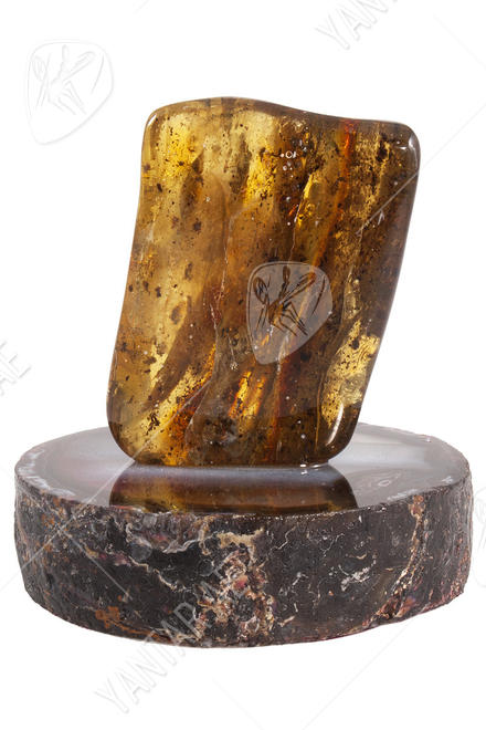 Souvenir “Amber stone on an agate stand”