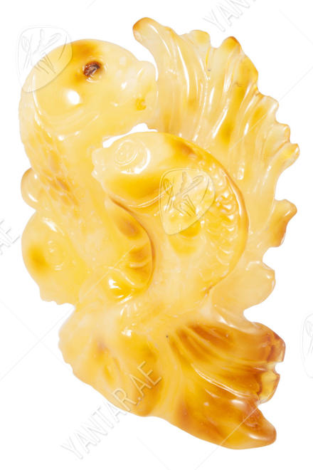 Amber figurine “Koi carps”