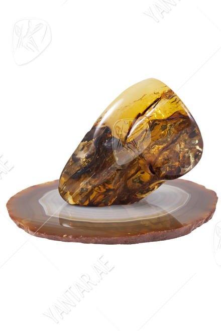 Souvenir “Amber stone on an agate stand”