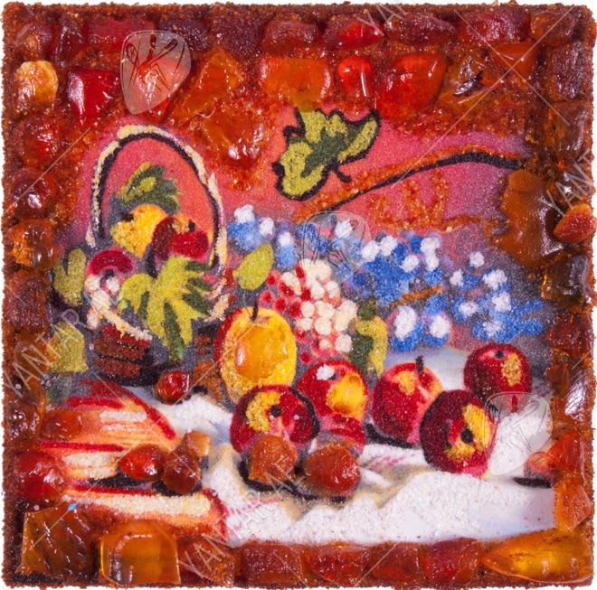 Souvenir magnet “Apples, grapes and nuts”