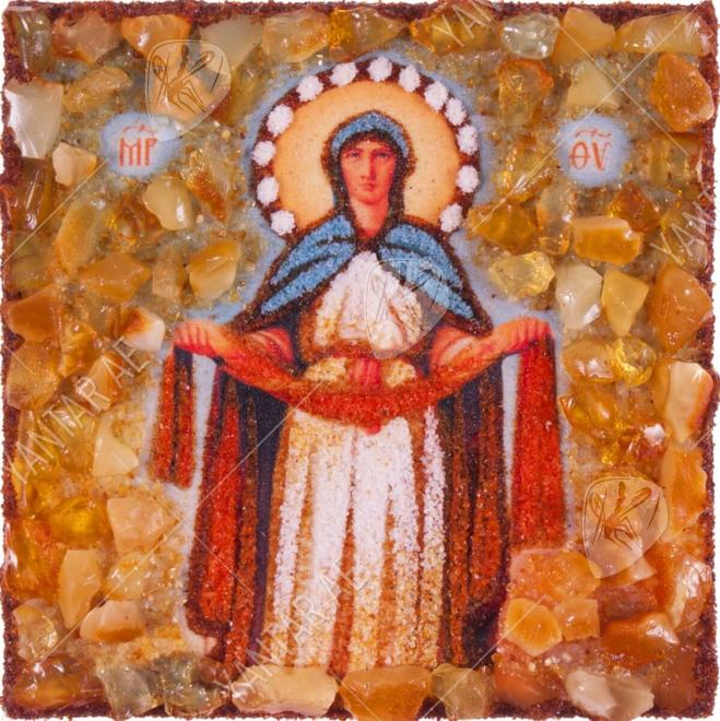 Souvenir magnet-amulet “Protection of the Blessed Virgin Mary”